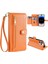 Apple Phone 14 Profesyonel Dokulu Pu Deri Çoklu Kart Yuvaları Stand Kapak Zipper Cep Flip Cüzdan Telefon Kılıfı Bilek Kayışı ve Omuz Kayışı (Yurt Dışından) 1
