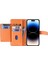 Apple Phone 14 Profesyonel Dokulu Pu Deri Çoklu Kart Yuvaları Stand Kapak Zipper Cep Flip Cüzdan Telefon Kılıfı Bilek Kayışı ve Omuz Kayışı (Yurt Dışından) 2