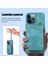 Apple Phone 14 Pro Kart Torbası Tasarım Kickstand Cover Dal Damalı Pu Deri Kaplamalı Tpu Telefon Kılıfı El ve Omuz Kayışı (Yurt Dışından) 5