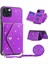 Üçgen Kart Tutucu Apple Phone 14 Için Artı Anti Drop Anti Kickstand Pu Deri+Tpu Telefon Kapağı (Yurt Dışından) 1