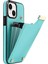 iPhone 14 Slim Fit Tpu+Pu Deri+Metal Kabuk Kart Tutucu ile Telefon Kapağı (Yurt Dışından) 1