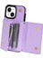 iPhone 14 Kart Çantası Çizik Dirençli Deri+Omuz Askılı Tpu Kapağı (Yurt Dışından) 4