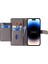 Apple Phone 14 Profesyonel Dokulu Pu Deri Çoklu Kart Yuvaları Stand Kapak Zipper Cep Flip Cüzdan Telefon Kılıfı Bilek Kayışı ve Omuz Kayışı (Yurt Dışından) 2