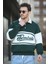 Real Side Baskılı Üç Iplik Şardonlu Slim Fit Polo Yaka Erkek Sweatshirt 2