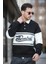 Real Side Baskılı Üç Iplik Şardonlu Slim Fit Polo Yaka Erkek Sweatshirt 3