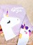 Renkli Unicorn Baskılı ve Aplikeli Lilataytlı Takım 4