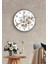 Beyaz Cam Saat, Modern Dekorasyon, 37 cm Çap, Kuş Temalı, Şık ve Zarif Tasarım 1