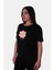 Good Vibes Baskı Siyah Kadın T-Shirt 2