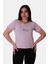 Relaxed Fit Bej Kadın T-Shirt Calıfornıa Baskı 1