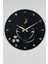 Modern siyah metal duvar saati, sessiz mekanizmalı, 40x40 cm, şık tasarım 2