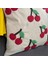 Kiraz Desenli, Punch Işlemeli Kırlent Kılıfı 40 cm x 40 cm . 4