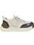Gri Çizgili Embos Deri Lastik Bağcıklı Günlük Sneakers Ayakkabı 2525Y572-1 1