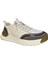 Gri Çizgili Embos Deri Lastik Bağcıklı Günlük Sneakers Ayakkabı 2525Y572-1 2