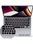 Apple Macbook 13.6 Air 2022 M2 Çip A2681 Siyah Klavye Koruyucu Sıvı ve Toz Koruyucu Türkçe Q Klavye Ped 3