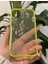 iPhone 11 Şeffaf Simli Yeşil Kenar Detaylı Silikon Kılıf 4