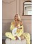 Sarı Citrus Charm Desenli Sabahlıklı Marlenka Pijama Takımı 3