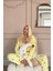 Sarı Citrus Charm Desenli Sabahlıklı Marlenka Pijama Takımı 4