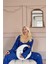 Gece Mavisi Nuit Stellaire Desenli Sabahlıklı Marlenka Pijama Takımı 4