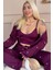 Mürdüm Amour Desenli Sabahlıklı Marlenka Pijama Takımı 1