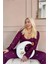 Mürdüm Amour Desenli Sabahlıklı Marlenka Pijama Takımı 3