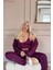 Mürdüm Amour Desenli Sabahlıklı Marlenka Pijama Takımı 4