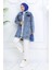 Owersize Kot Ceket 2746-03 Mavi 2
