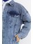 Owersize Kot Ceket 2746-03 Mavi 4