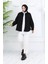 Owersize Kot Ceket 2763-01 Siyah 1