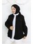 Owersize Kot Ceket 2763-01 Siyah 3