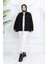 Oersize Kot Ceket 6327-01 Siyah 2
