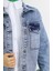 Owersize Kot Ceket 2763-02 Açık Mavi 4