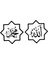 Autosticker^#allah (Cc) ve Muhammed (Sas) Isimleri Sticker (Oto-Motor-Laptop-Duvar-Dekor) 10 x 5 cm 1
