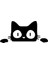 Autosticker^#bagajdan Bakan Kedi Sticker (Oto-Motor-Laptop-Duvar-Dekor) 20 x 8 cm 1