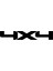 Autosticker^#4x4 Sade Sticker (Oto-Motor-Laptop-Duvar-Dekor) 20 x 4 cm 1