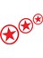 Autosticker^#askeri Yıldız 3 ' Lü Sticker (Oto-Motor-Laptop-Duvar-Dekor) 33 x 15 cm 2