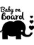 Autosticker^#arabada Bebek Var Fil Tasarım Oto Cam Sticker Siyah 15 x 15 cm 1