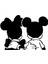 Autosticker^#arkası Dönük Mickey Minnie Sticker (Oto-Motor-Laptop-Duvar-Dekor) 10 x 7 cm 1