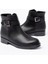 Siyah Toka Aksesuarlı Fermuarlı Günlük Kadın Bot 3