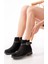 Siyah Süet Toka Aksesuarlı Fermuarlı Günlük Kadın Bot 2