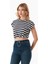 Çizgili Stoperli Modal Kolsuz Tişört 1