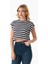 Çizgili Stoperli Modal Kolsuz Tişört 3