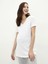 V Yaka Düz Kısa Kollu Pamuklu Hamile Tişört 1