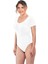 Modlive Beyaz Emay 1926 Soft Yarım Kollu Body 1