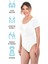 Modlive Beyaz Emay 1926 Soft Yarım Kollu Body 4