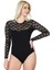 - Uzun Kol Dantelli Kadın Body 342 4
