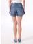 Normal Bel Basic Indigo Kadın Denim Şort F5SL-SHT0336 5