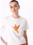 Bisiklet Yaka Baskılı Kırık Beyaz Kadın T-Shirt F5SL-TST0390 2
