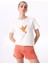 Bisiklet Yaka Baskılı Kırık Beyaz Kadın T-Shirt F5SL-TST0390 4