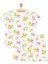 Kısa Kol Çiçek Desenli Bisiklet Yaka Pijama Takımı Kız Bebek 1