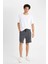 Slim Fit Dar Kesim Cepli Basic Düz Şort R3442AZ24SM 1